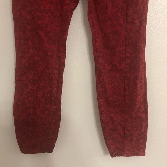 NWT ANTHROPOLOGIE Pilcro & The Letterpress High Rise Denim Flocked Leggings - Picture 8 of 16